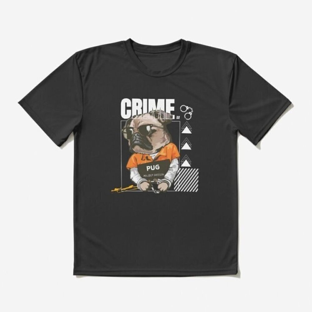 Crime Pug Funny Dog Lover Gift Unisex T-Shirt